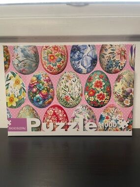 SeeSaw Easter Spring Egg-Stravaganza Jigsaw Puzzle 1000 Piece NEW Flowers Eggs
